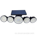 Seguridad solar Luces exteriores 5 Cabeza ajustable